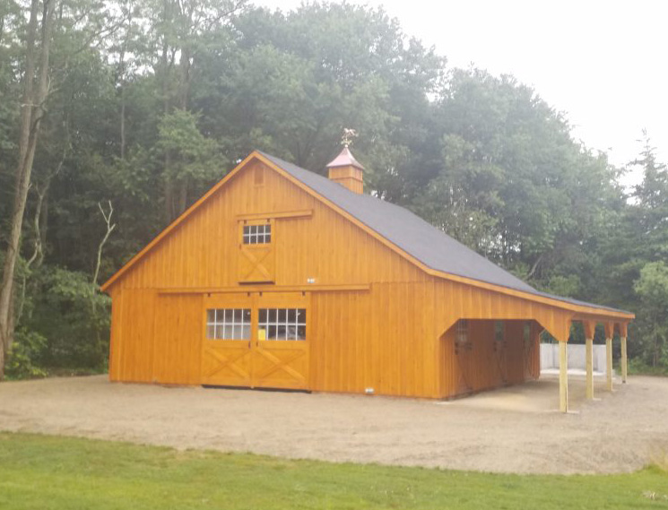 natural wood high country barn