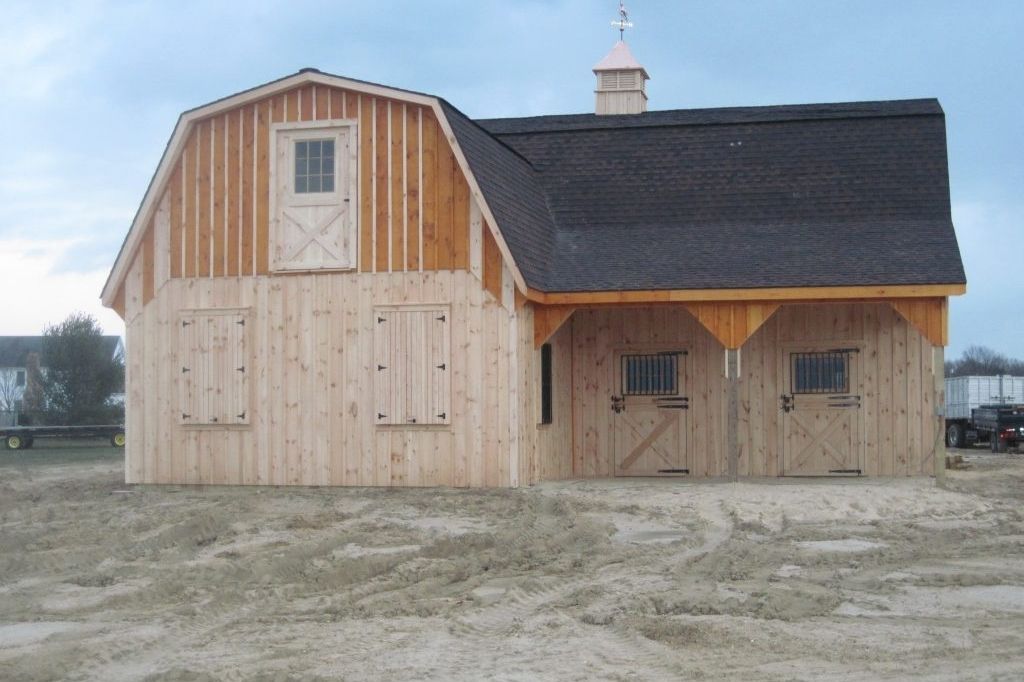 Natural wood two-tone barn rustic siding