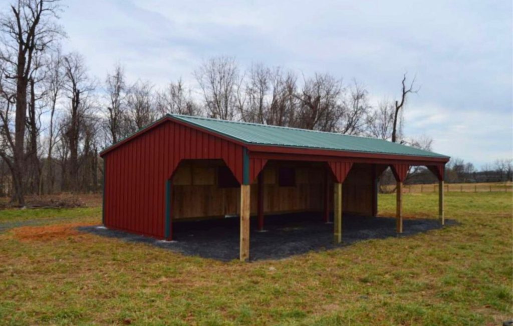 affordable 3-sided horse shelters