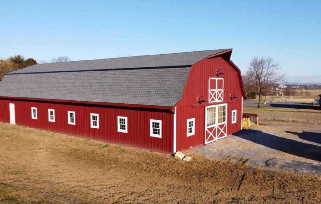 big barns for sheltering animals