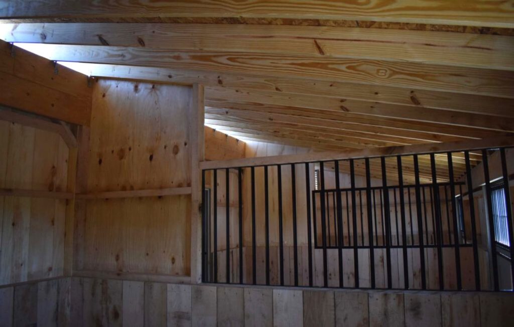 interior of an animal barn