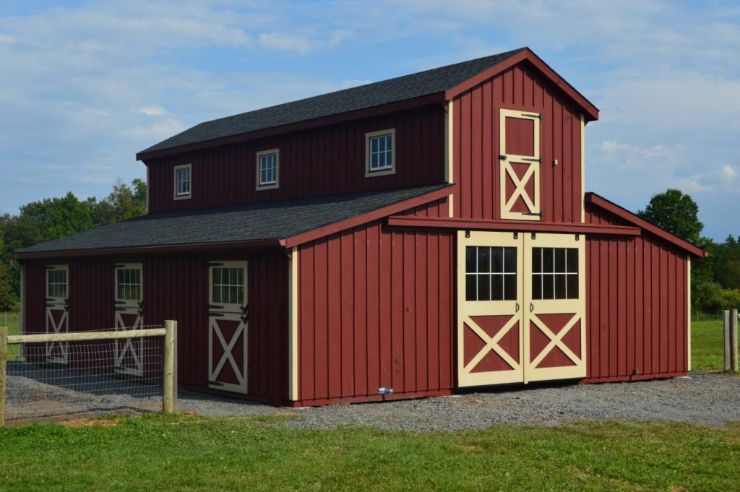 Custom Red Monitor Style Barn