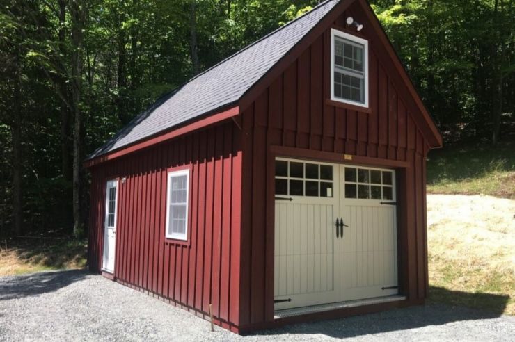 Barn style shed for outdoor storage space