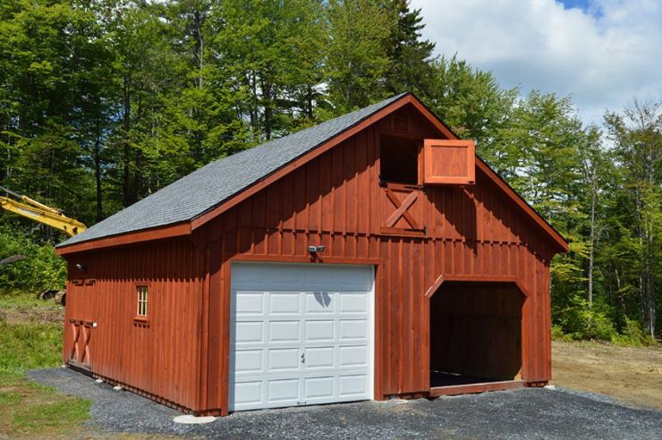 Garage styled barn with 2 doors