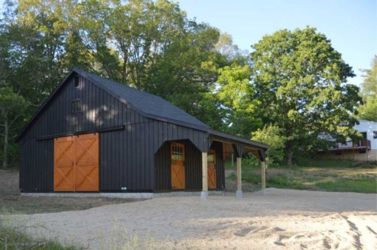 modern board and batten barn