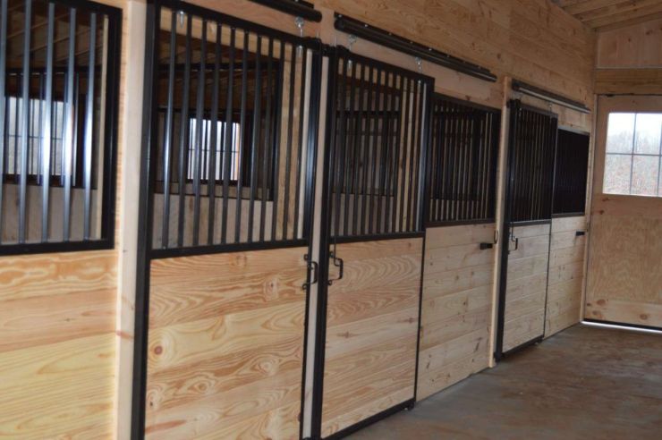 stall doors of a luxury modern horse barn