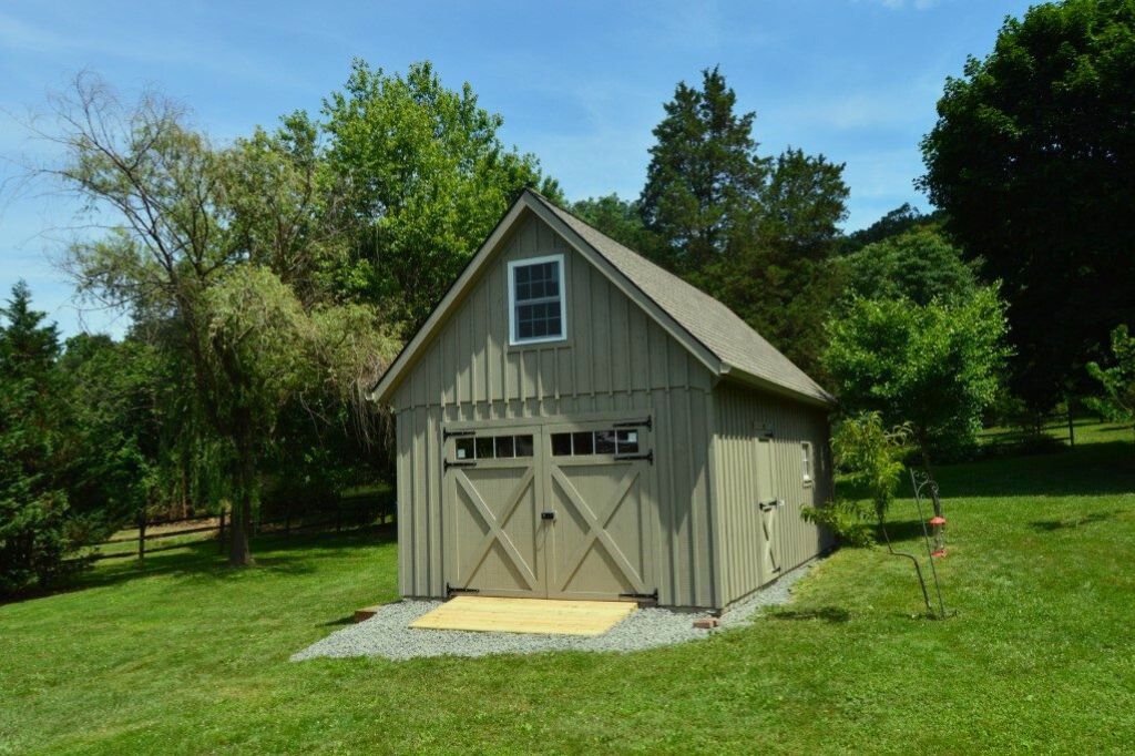 sage green shed design