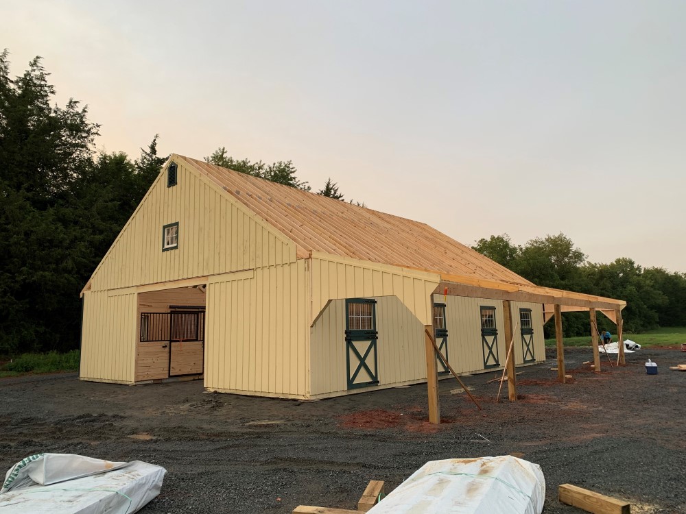 tan run-in shed