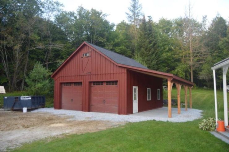 Double-Wide Garage with Lean-To