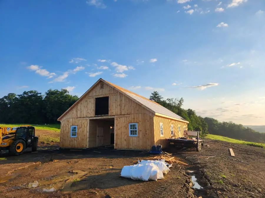 modular horse barn in high country