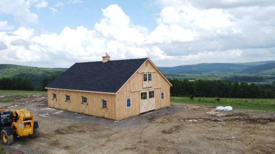 modular horse barn in high country