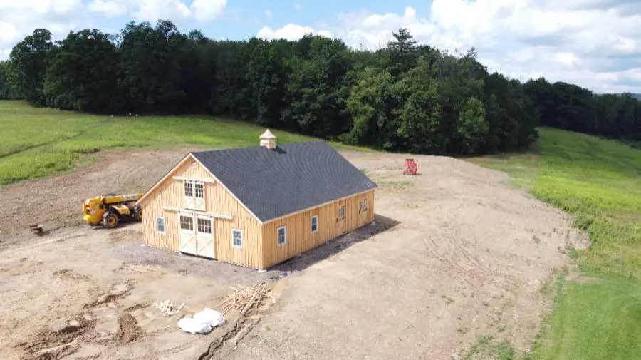 modular horse barn in high country