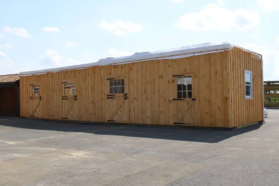 modular horse barn in high country