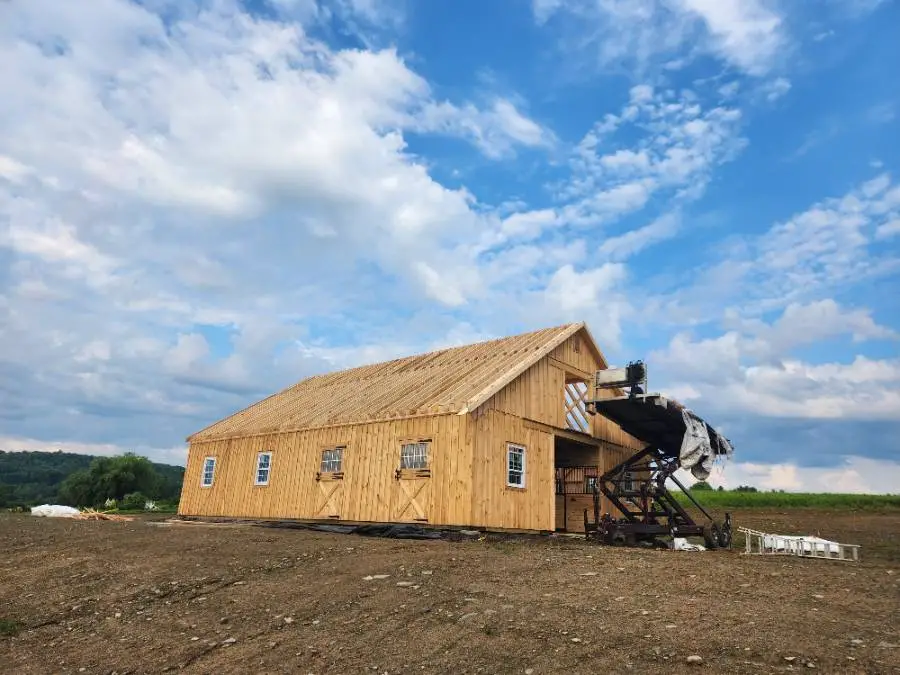 modular horse barn in high country