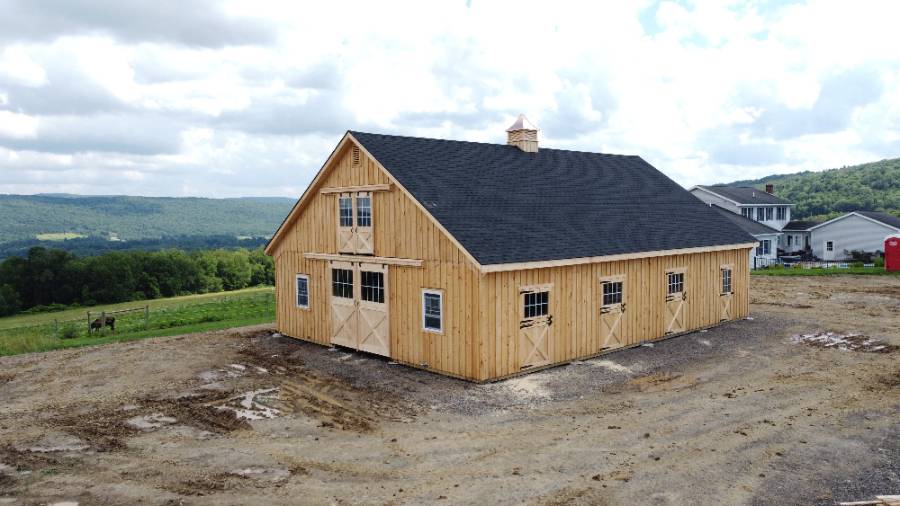 modular horse barn in high country