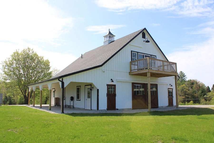 double-wide modular horse barn