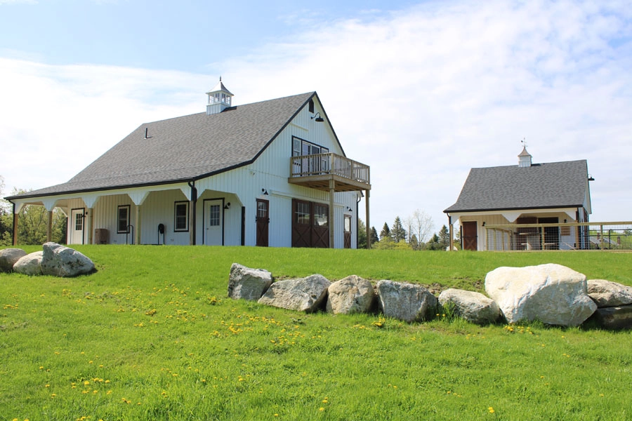 double-wide modular horse barn