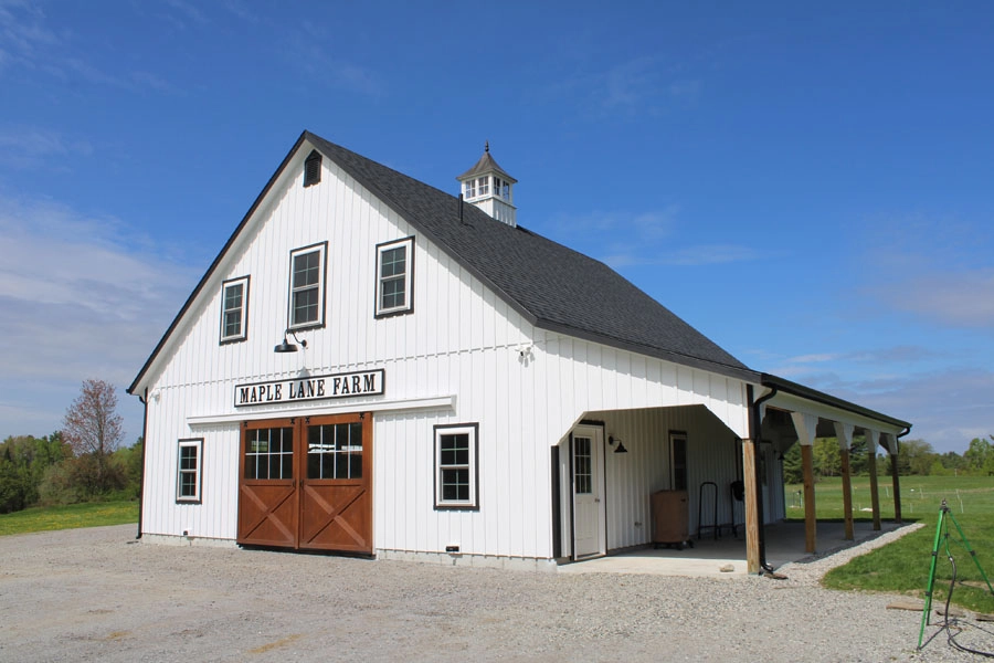 double-wide modular horse barn