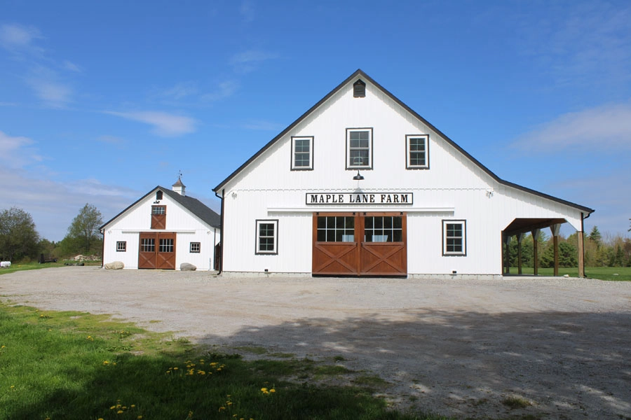 double-wide modular horse barn