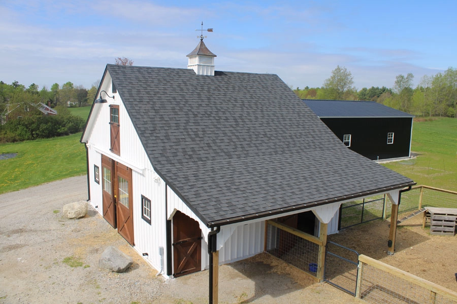 double-wide modular horse barn