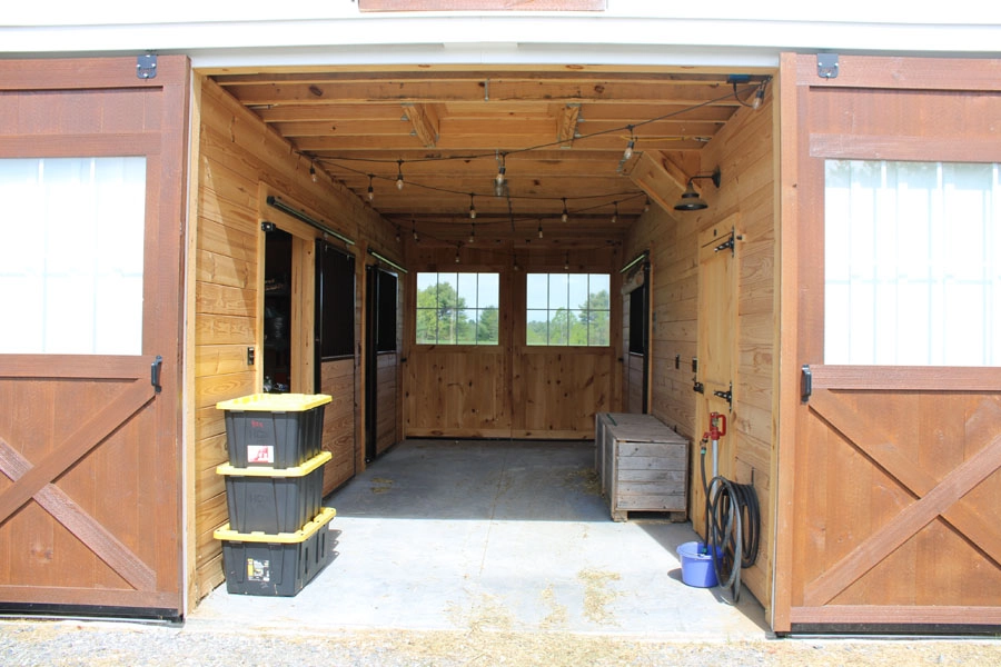 double-wide modular horse barn