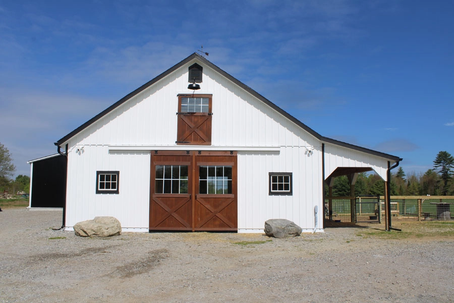 double-wide modular horse barn