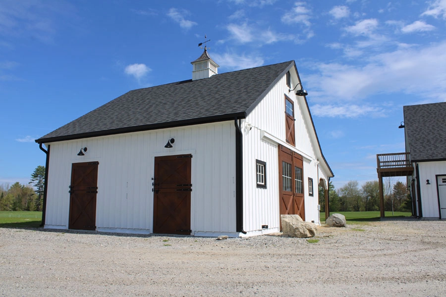 double-wide modular horse barn
