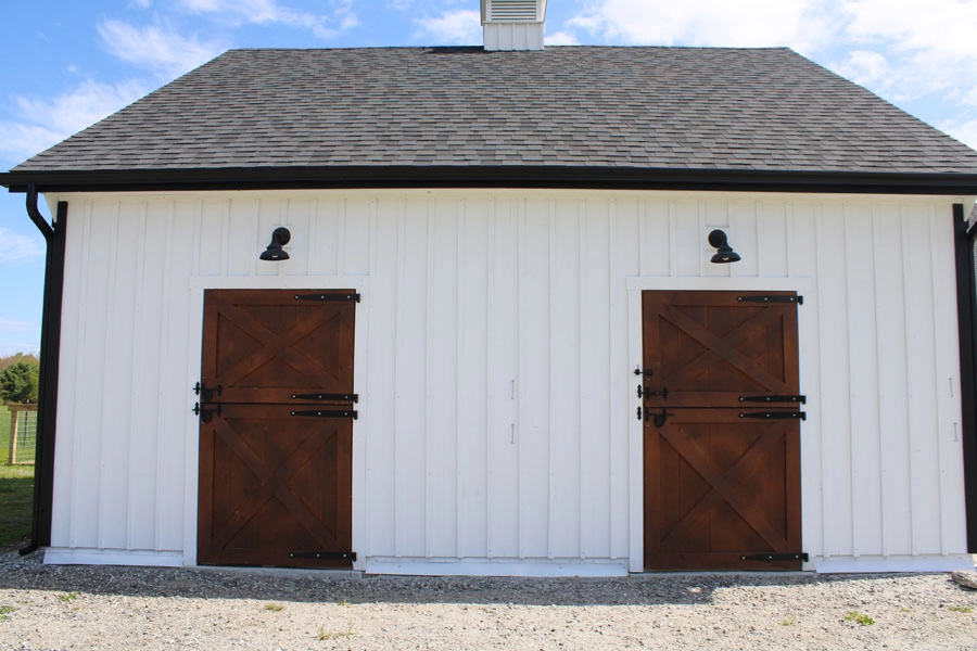 double-wide modular horse barn