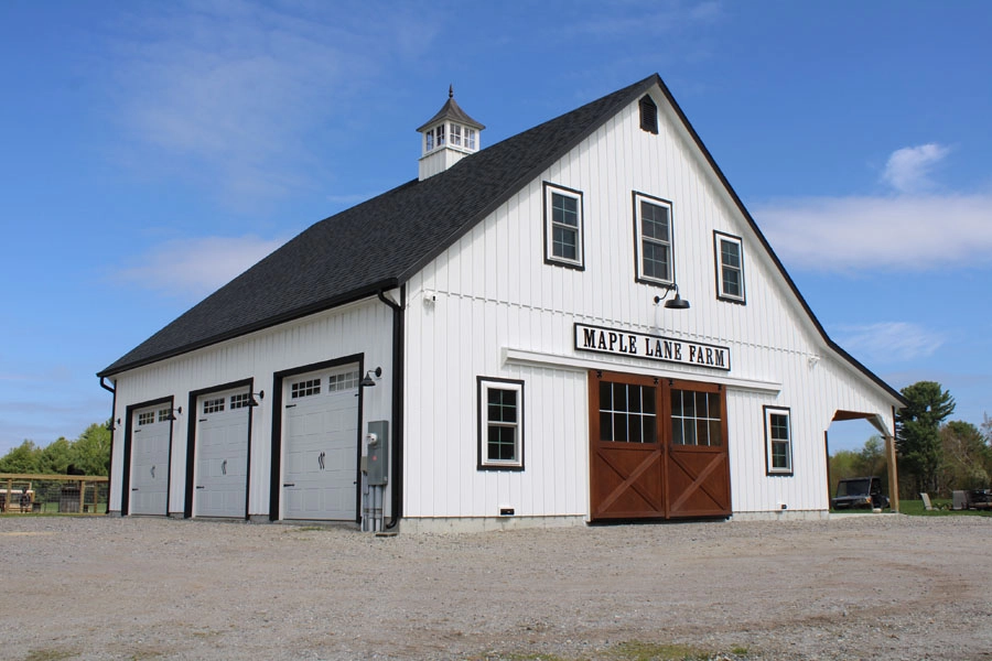 double-wide modular horse barn