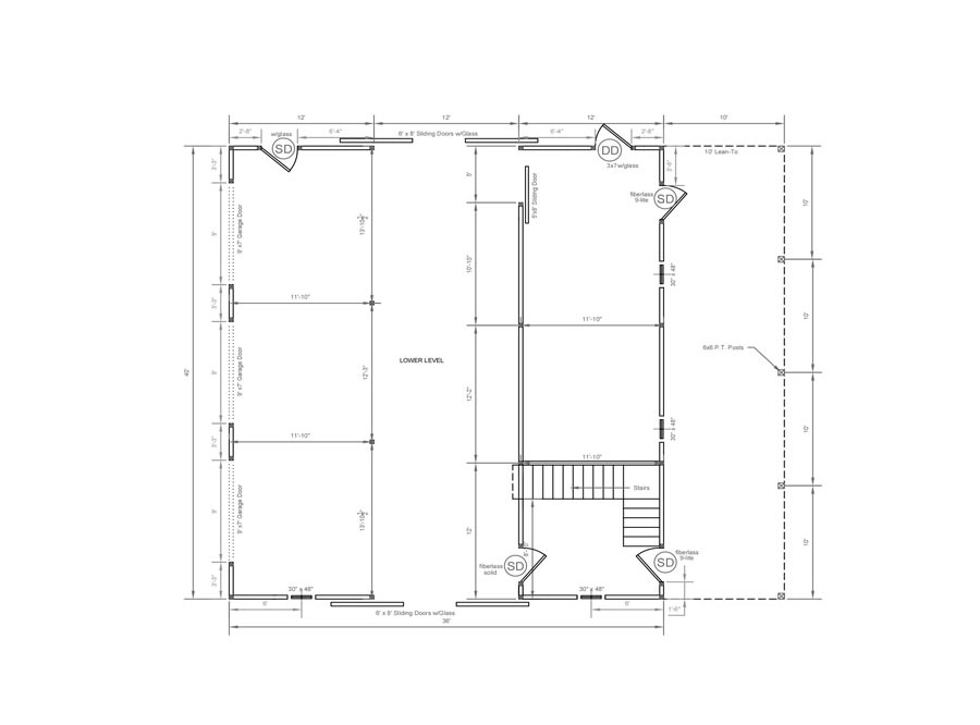double-wide modular horse barn