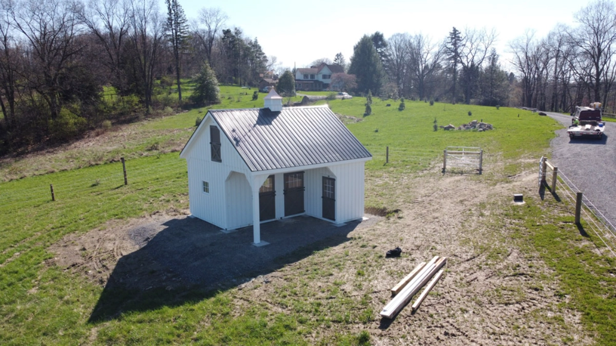 double-wide modular horse barn