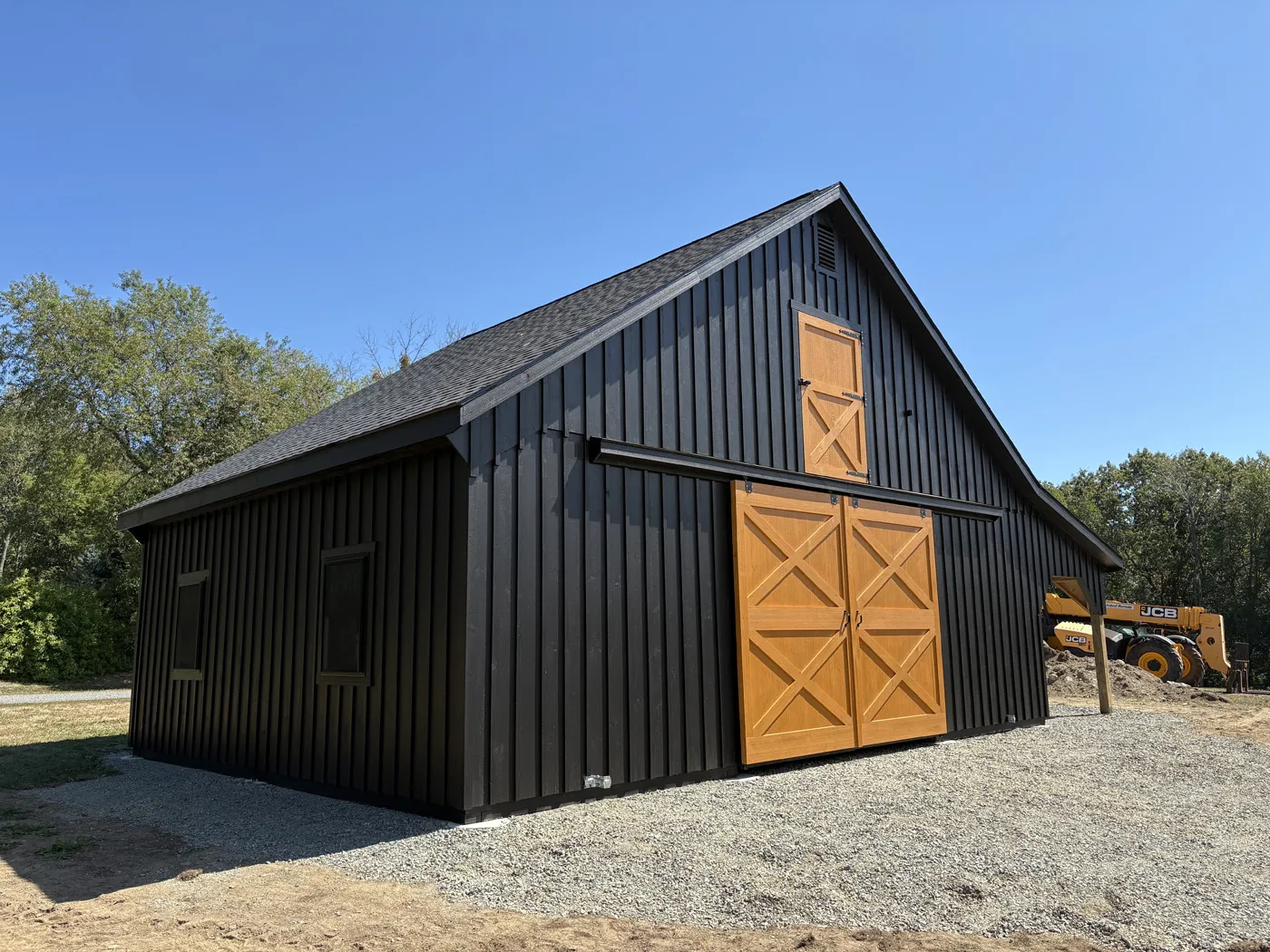 high country modular barn with loft and lean-to