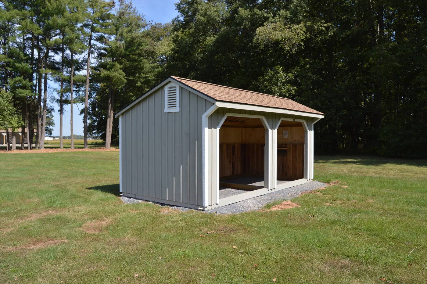 run-in shed with shakewood shingles