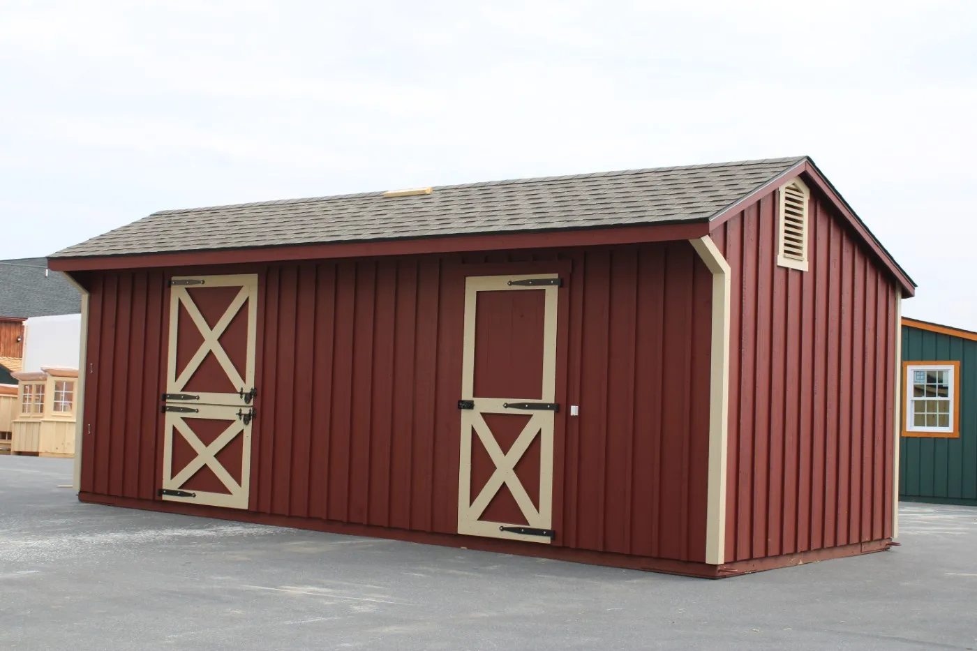 shed row modular horse barn