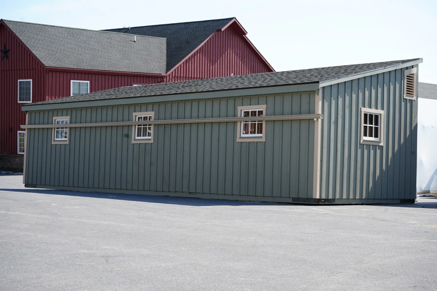 shed row modular horse barn