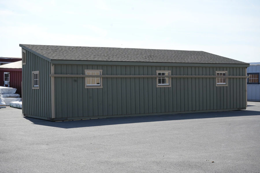 shed row modular horse barn