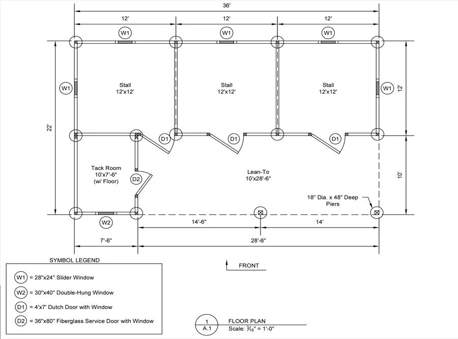 shed row modular horse barn