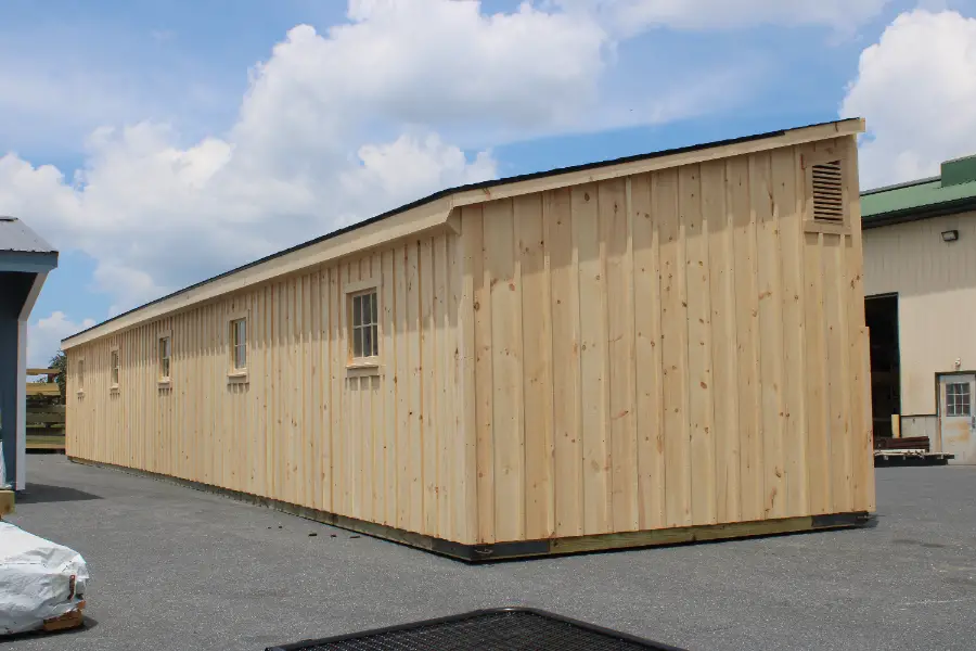 shed row barn with lean to