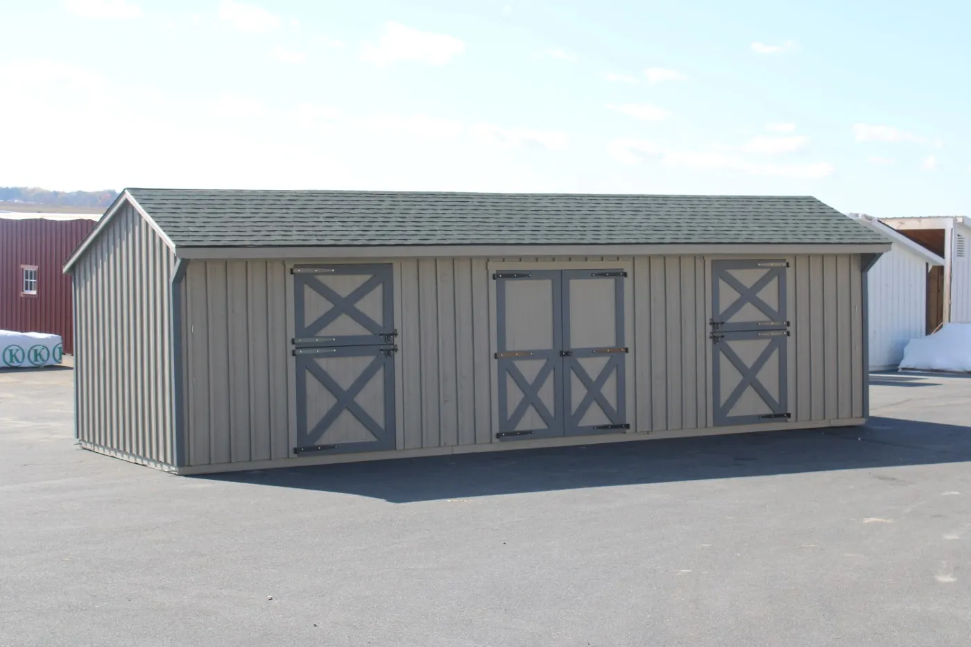 shed row modular horse barn