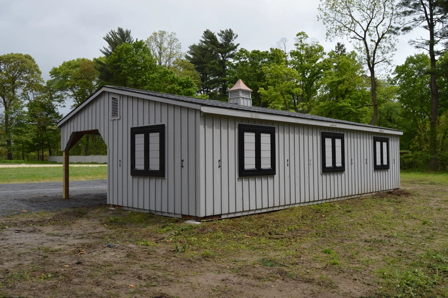 Shed Row Barn with 10 Lean-To