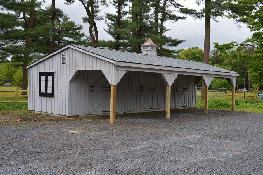 Shed Row Barn with 10 Lean-To