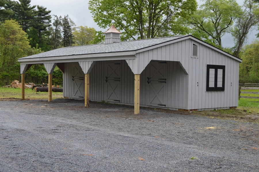 Shed Row Barn with 10 Lean-To