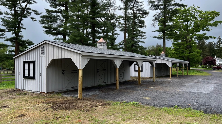 Shed Row Barn with 10 Lean-To