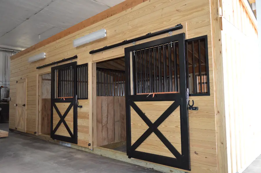 trailside double-wide modular horse barn