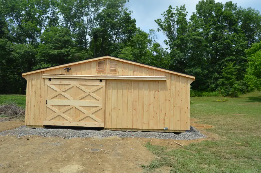 trailside double-wide modular horse barn