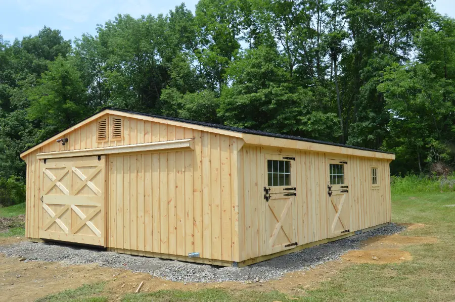 trailside double-wide modular horse barn