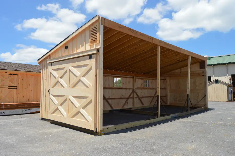 trailside double-wide modular horse barn