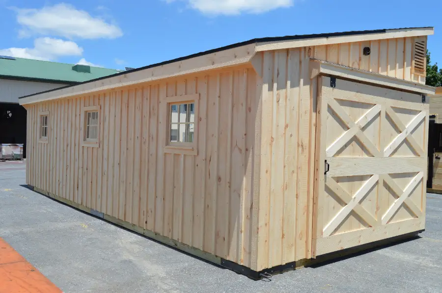 trailside double-wide modular horse barn