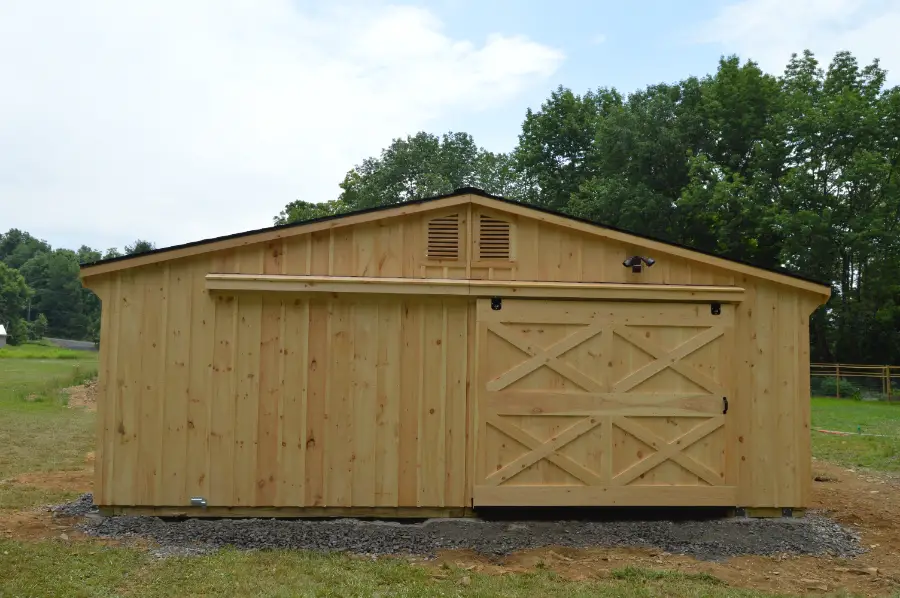 trailside double-wide modular horse barn