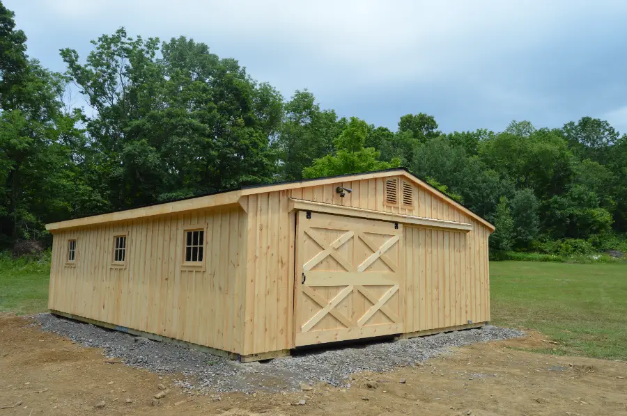 trailside double-wide modular horse barn